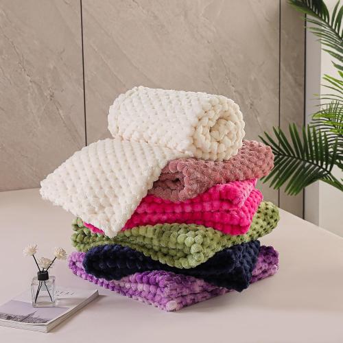 Exclusivo Mezcla Extra Large Fleece Throw Blanket for Couch, 50x70 Inches Stylish Jacquard Soft Throw Blanket, Fuzzy Cozy Lightweight for All Season, Navy Blue