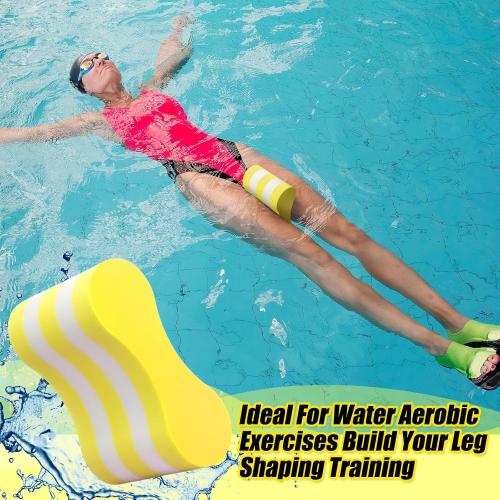 2 Pcs Swimming Kickboard Pull Buoy Set Training Aid Float Pull Buoy Leg Float Swimming Training Equipment Accessories for Hand Leg Adults Children Beginners Exercise Fitness