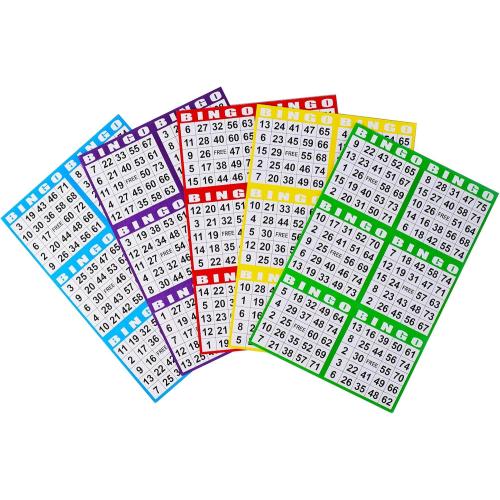SEETOOOGAMES Bingo Paper Cards Bulk- 6 card-100 Books of 5 Sheets for Large Groups