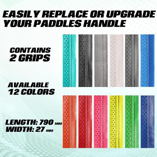 AMA SPORT Pickleball Paddle Grip Tape 2 Pack Pickleball Overgrip Replacement Grip Wrap for Pickleball Rackets Anti-Slip Grip Ridge Easy Installation and Long-Lasting Performance