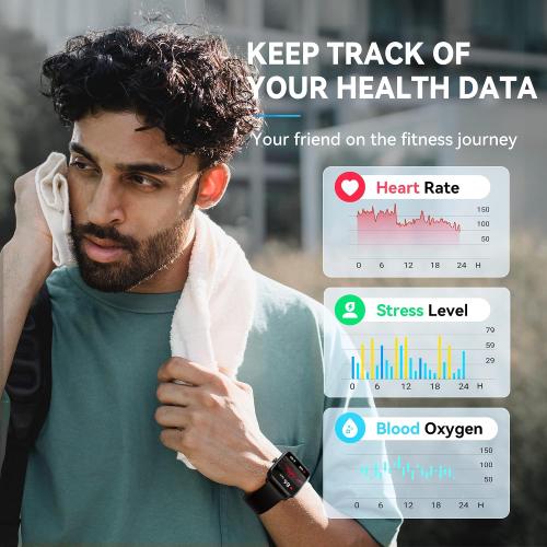 Smart Watch for Men(Answer/Make Call),Alexa Built-in,1.8Fitness Tracker with Heart Rate Sleep SpO2 Monitor,100 Sport Mode,5ATM Waterproof,Activity Trackers and Smartwatches for iOS and Android Phones