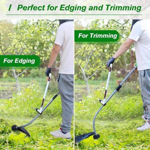 Upgraded Weedeater Handle, WeedEater Trimmer Handle Extension Lawn Ergonomic String Trimmer for Back Saver, Lawn Care and Landscaping-17.7IN