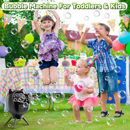 Automatic Bubble Machine Rechargeable for Parties: Portable Bubble Maker with 500ML Large Tank for Celebrations Outdoor Party Weddings Birthdays Family Fun - Perfect for Kids Toddlers