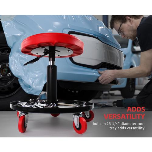 MaxWorks 80771 Pneumatic Roller Seat/Creeper with Adjustable Height - 300 lb Capacity