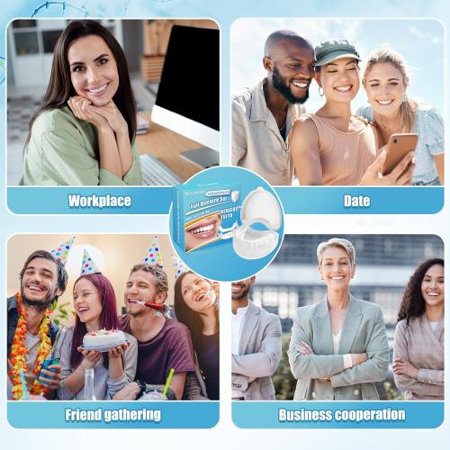 Temporary Veneers Teeth for Women and Men, Temporary Tooth Replacement Kit, Nature and Comfortable