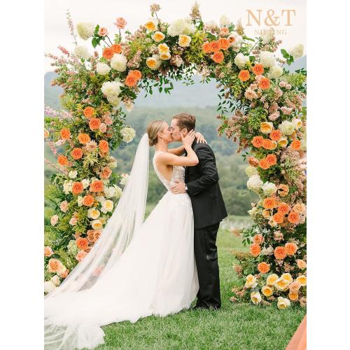 N&T NIETING Artificial Roses Flowers, Fake Glitter Flowers Burnt Orange Roses Perfect for DIY Wedding Bridal Bouquets Centerpieces Bridal Shower Party Home Flower Arrangement Decorations, 25Pcs