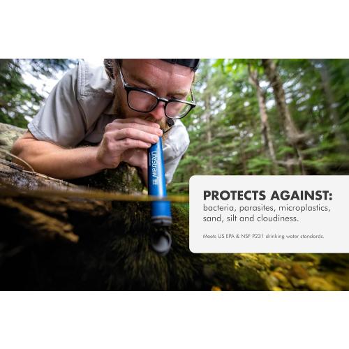 LifeStraw Personal Water Filter for Hiking, Camping, Travel, and Emergency Preparedness