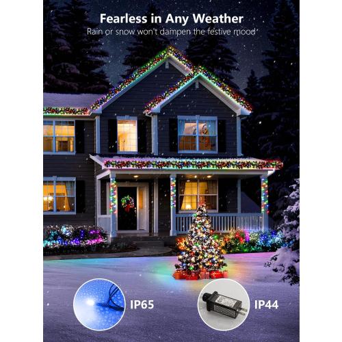 300 LED Color Changing Christmas String Lights, 100FT Warm White Multicolor Outdoor Fairy Lights with Remote, Timer, Memory, 8 Modes, Waterproof Christmas Tree Lights for Bedroom Classroom Patio Party