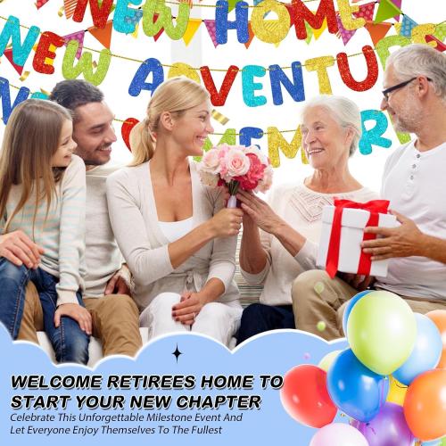Fulmoon Pre Strung New Home Adventure Memories Banner, Colorful