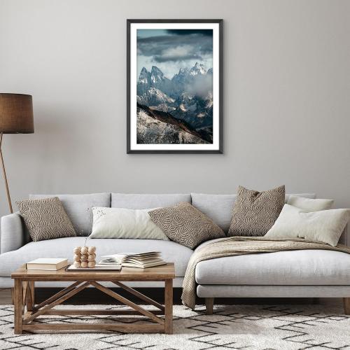 3pk 28x40 Poster Frame with Polished Plexiglass - Use as 24x36 Frame with Mat or Display 28x40 Photo Without Mat - Hudson Collection - Wide Picture Frames for Wall Display - Black