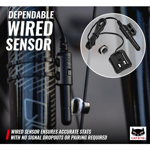 CATEYE Velo Wired Bike Computer – Entry-Level Speedometer and Odometer, Perfect for Beginner Cyclists, Auto Start/Stop, Easy Setup for Road, MTB, Gravel Bikes, 3 Year Battery Life