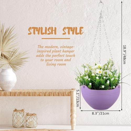 Zopeal 16 Pack Self Watering Hanging Planters, 8 Inch, Colorful, Resin Material with Metal Chain, Suitable for Indoor and Outdoor Plants