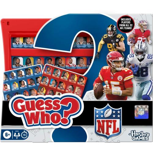 Guess Who? NFL Edition Board Game | Officially Licensed NFL Game for Kids and Families | Ages 6  | 2 Players | 15 Mins. | Football Games