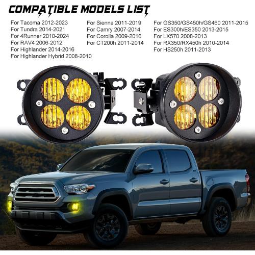 LED Fog Lights for Tacoma 2012-2023 Tundra 2014-2021