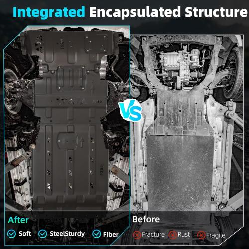 Upgraded Ford F150 Full Skid Plate Kit Fits 2015-2022 Ford F150 4WD Entire Series 2.7L EcoBoost, 3.3L, 3.5L EcoBoost, 5.0L V8 EcoBoost, with Engine Front, Drivetrain Centerand and Rear Axle Protection