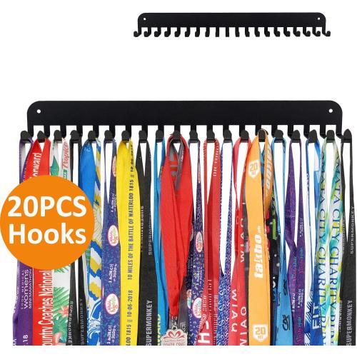 Medal Holder Display Hanger Trophy Shelf - Sturdy Wall Mount Medals Trophys Easy to Install-Race Sports Medal Holder Display Hanger for Gymnastic,Soccer,Runner,Wrest,Football,Basketball white ?