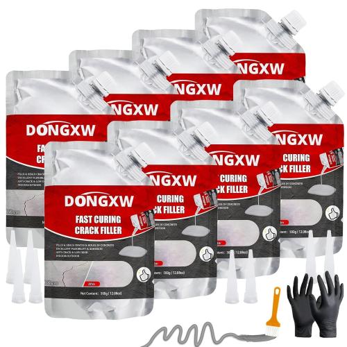 Dongxw Concrete Crack Filler, 8 PCS Cement Crack Repair Sealant, Self Leveling Concrete Filler for Driveways, Walkways, Patios, Outdoor Joint Repair Waterproof