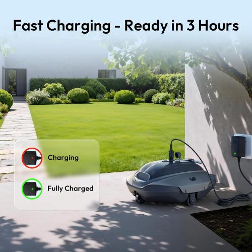(2026 New) Bubot 300P Cordless Pool Vacuum for Above Ground Pool, Robotic Pool Cleaner with Bluehole Suction, DirtLock 2.0, Dual Filters for Above-Ground Flat Pools up to 850 Sq.Ft. Obsidian