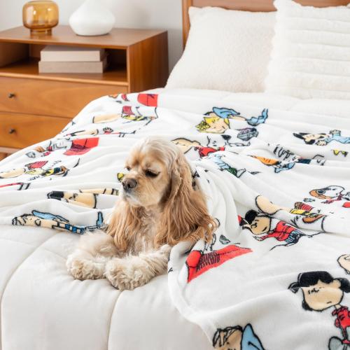Berkshire VelvetLoft Peanuts Snoopy Cute Character Plush Throw Blanket, Peanuts Gang, Throw (55 x 70)