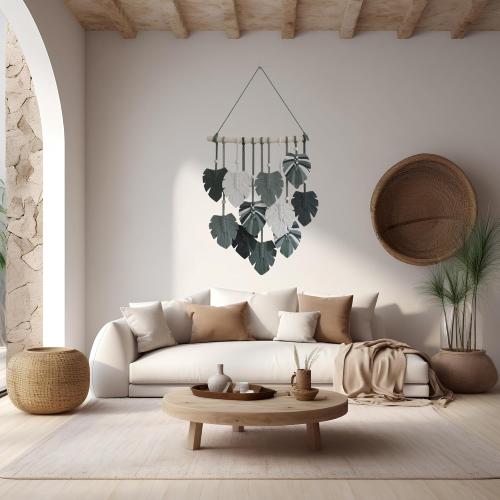 Boho Wall Decor - Large Macrame Wall Hanging | Boho Bedroom Decor, Tapestry for Bedroom, size 17x23 inches