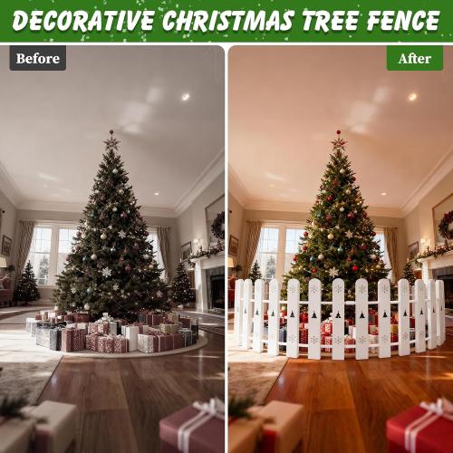 Christmas Tree Fences Party Decoration  White