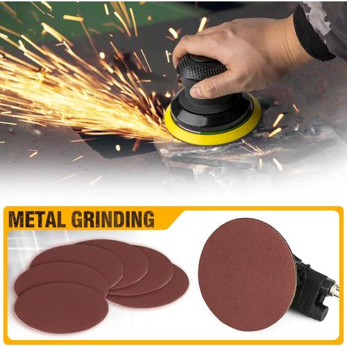 Autolock 5 Inche Air Random Orbital Sander, Pneumatic Palm Car Sander For Wood Polisher Metal, Auto Body Work, Da Sanders, Dual-action Sander