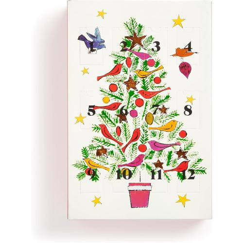 Galison Andy Warhol Christmas Countdown – 12 Days of Puzzles Featuring Iconic Whimsical Warhol 1950s Christmas Paintings Drawings and Prints