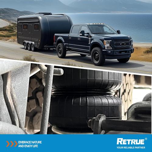 RETRUE Rear Air Bags Suspension Kit for 2017-2026 F250 F350 F450 Truck Towing, 5000 Lbs of Load Leveling Capacity, Replacement for Firestone 2625 Ride Rite Airbags for Trucks Rear Suspension
