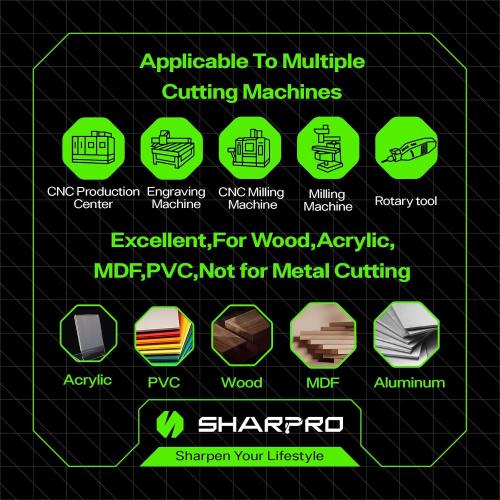 Chamfer Router Bits V Groove O Flute Spiral Router Bit 30 Degree 1/4 Inch Shank CNC Carbide V-bit for Engraving and Chamfering Lettering, Ideal for Wood, Acrylic and PVC