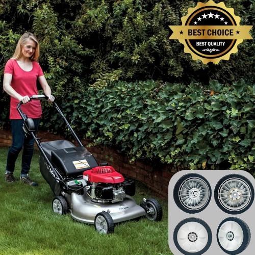 4 Pack Lawn Mower Wheels, HRR216K9VKAA Wheels, Fit for Honda HRR216 HR215 HRT216 HRB215 HRR2168vka etc 21 Inch Lawn Mower,2 Rear Wheels 42710-VE2-M02ZE, 2 Front Wheels 44710-VL0-L02ZB,5 Years Warranty