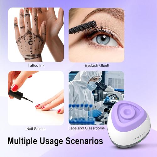 Mini Vortex Mixer, Nail Polish Shaker, Paint Shaker & Paint Mixer for Gel Polish, Acrylic Paints, Eyelash Adhesives, Tattoo Ink, Lab Vortex Mixer for Centrifuge Tubes and Test Tubes (Purple)