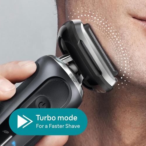 Braun Electric Shaver for Men, Series 7 7177cc, Wet & Dry Shave, Turbo & Gentle Shaving Modes, Waterproof Foil Shaver, Space Grey