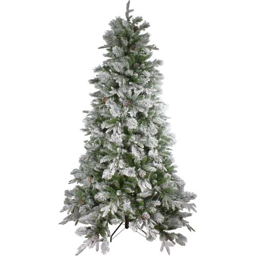 Medium Flocked Rosemary Emerald Angel Pine Artificial Christmas Tree