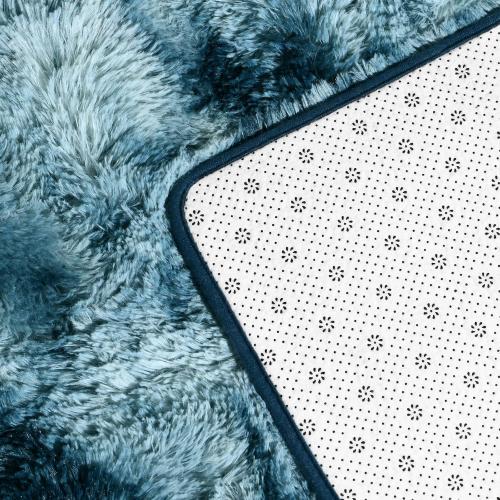 Large Shag Area Rugs Tie-Dyed Plush Fuzzy Rugs for Living Room, Ultra Soft Fluffy Furry Rug for Bedroom, Indoor Carpet Nursery Rugs for Kids Room Home Decor, Peacock Blue