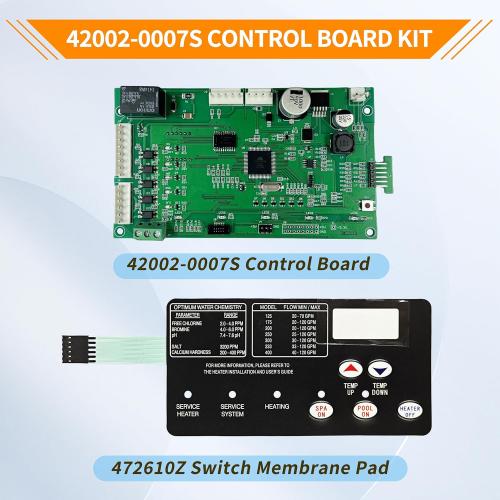 42002-0007S Control Board Kit Replacement for Most Pentair MasterTemp Sta-Rite Max-E-Therm Most NA and LP Series Pool and SPA Heater Electrical Systems, with 472610Z Switch Membrane Pad