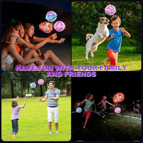 Upgraded 3 Pack Flying Orb Ball 2025 Hover Orb Galaxy Boomerang Ball Cosmic Floating Globe Magic Galactic Flying Spinner Balls Hand Drone Fidget Toys for Kids Ages 6  Year Old Boys Girls