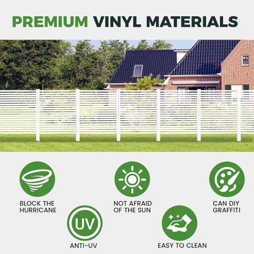 Air Conditioner Fence 2 Panels, 48 W x 48 H Outdoor Trash Can Fence, Easy Assembly Decorative Privacy Screen for AC Units & Pool Equipment