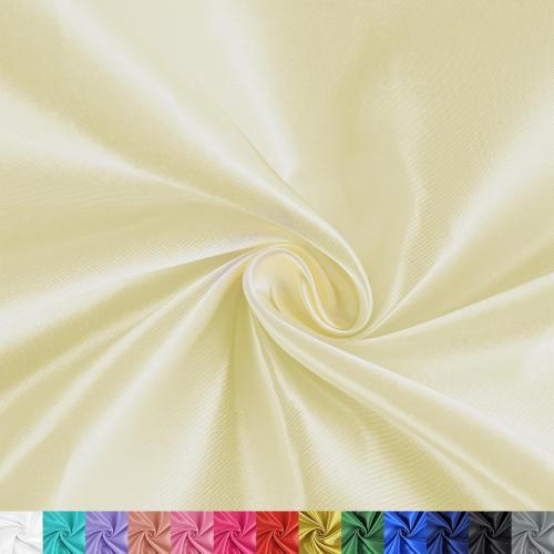 Ivory Satin Fabric by The Yard 54 inch x 1 Yard Soft Cloth Fabric Silky Satin Fabric for Sewing Dressmaking Crafts DIY Crafts