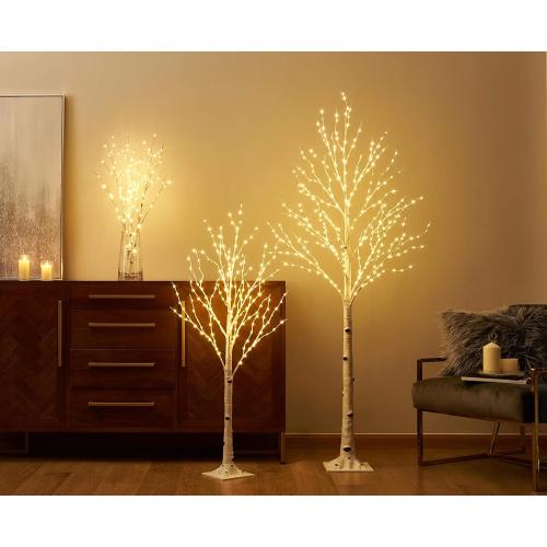 LITBLOOM Lighted Birch Twig Tree with Fairy Lights 4FT 200 LED Lights for Indoor Outdoor Home Christmas Holiday Decoration