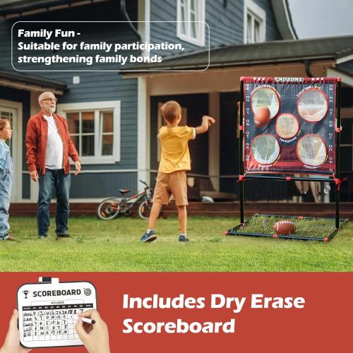 Football Toss Game for Kids Ages 3-8 - Outdoor Toy for Backyard, Beach & Camping for Toddlers & Family Party Fun