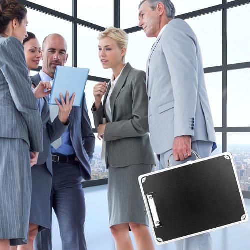Clipboard with Storage Combination Lock Briefcase Clipboards Heavy Duty Box Metal Aluminum with Handle, Storage Clipboard Maximum Security, External & Built-in Clip Boards (Upgrade)