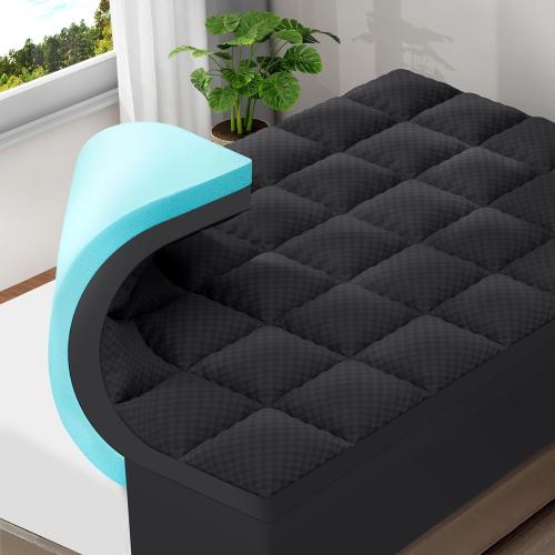 Twin memory foam mattress topper Black