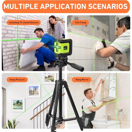 Laser Level Tripod Phone Tripod Stand: 51-Inch Lightweight Travel Stand with Phone Holder Mount Compatible with iPhone, Line Lasers and DSLR Camera, Carry Bag Included | Matte Black