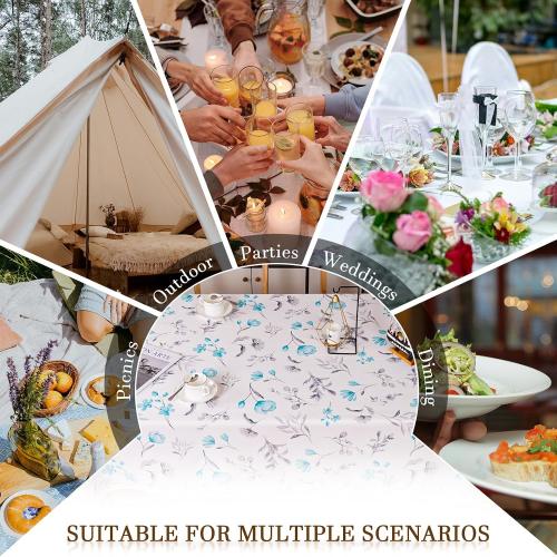 Floral Tablecloth Green Rectangle Table Cloth 60x84 Inch Waterproof Spill-Proof & Oil-Proof Outdoor Table Cover for Rectangle Table Home Kitchen Party Picnic Halloween Fall Decor
