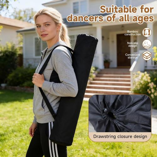 Tap Dance Floor for Any Surface, 48x38.5 Bamboo Portable Non-Slip Practice Surface with Storage Bag, Noise Reduction for Home & Studio Use