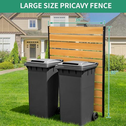 60 W x 38 H (1Panle) Upgrade No Dig Air Conditioner Fence, Solid Wood Privacy Screens Fence Panels with Metal Stakes for Trash Can, AC Unit, Outdoor Privacy Walls, Lattice Panels for Garden
