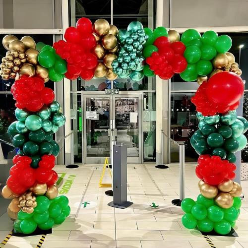 Red Green Gold Balloons 55 Pcs Xmas Balloon Red Pearl Light Green Golden Latex Party Balloons Polka Dot Balloon for Merry Christmas Ugly Sweater Friendsmas New Year Holiday Birthday Party Decor