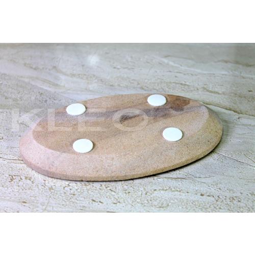 Stonkraft Natural Water Absorbent & Rigged Soap Dish Soap Holder Made of Natural Stone - Unique Bath Bathroom Accessories (Oval)