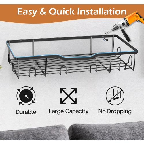 KEETDY Metal Hat Racks for Baseball Caps Wall Hat Organizer Fit 48 Caps Holder, 2 Packs Sturdy Wall Mounted Hat Storage Organizer, Black, Patent: US D1,041,201 S