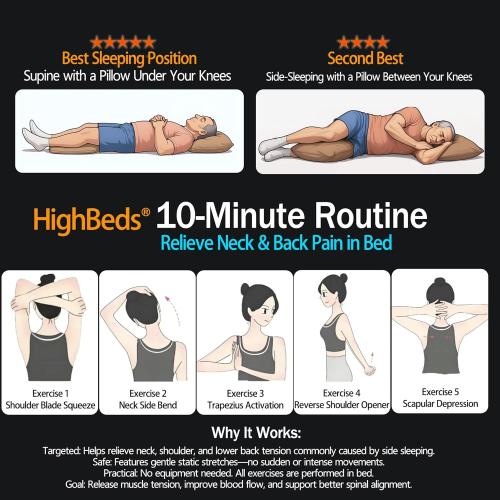 Cervical Neck Pillow for Neck Pain Relief- Memory Foam Pillow for Side and Back Sleepers, BASF Support with Ergonomic Pillow